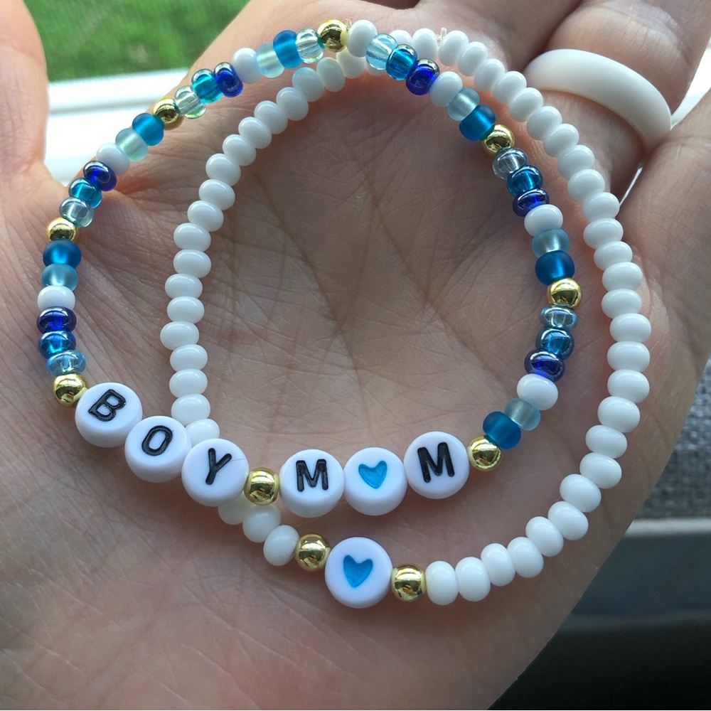 Boy mom bracelet set
